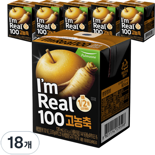 아임리얼 풀무원 100 고농축 배도라지, 18개, 120ml