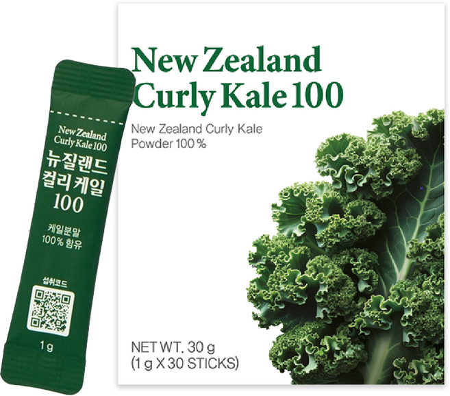 뉴질랜드 컬리 케일 100 30포, 30g, 1개
