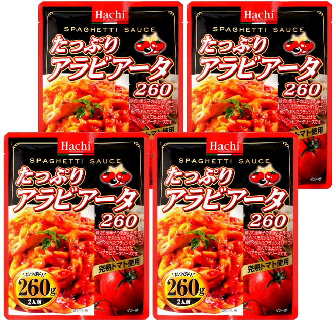 HACHI 義麵醬 辣蕃茄, 260g, 4包