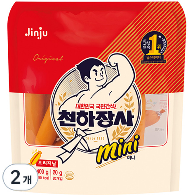 천하장사 오리지날 미니 소시지, 400g, 2개
