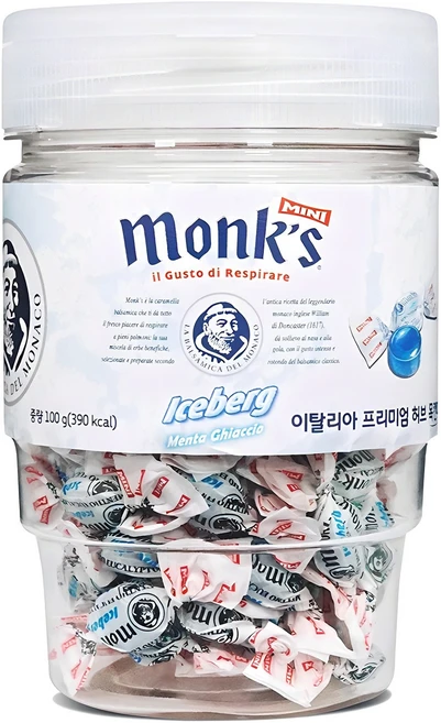 Monks 아이스버그 캔디, 100g, 1개 - 쿠팡