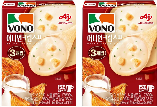 보노 어니언 크림 스프 3p, 54g, 2개