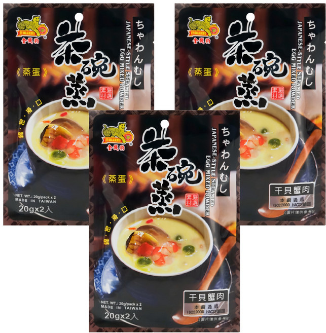 金錢豹 日式茶碗蒸蛋粉 干貝蟹肉, 40g, 3袋