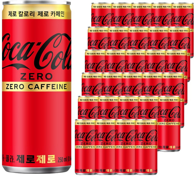 코카콜라 제로 제로, 250ml, 30개
