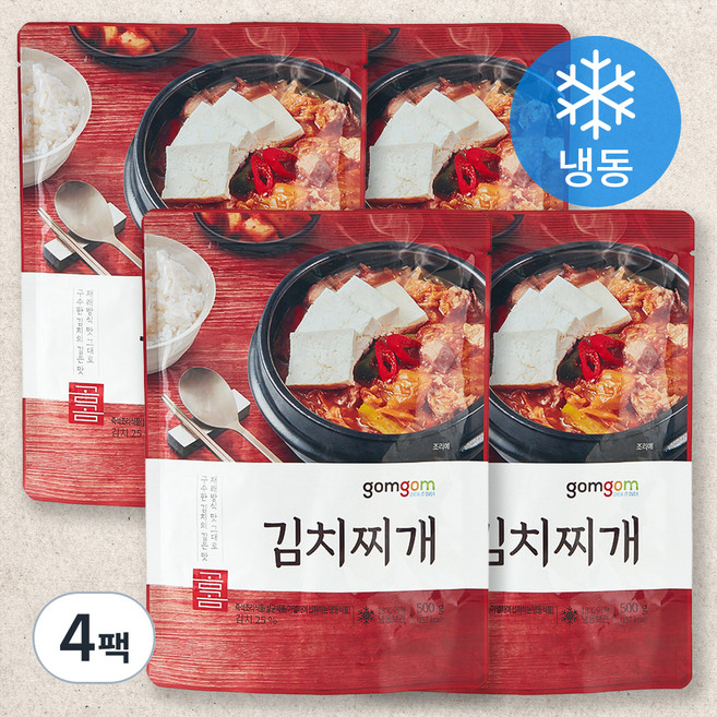 곰곰 김치찌개 (냉동), 500g, 4팩