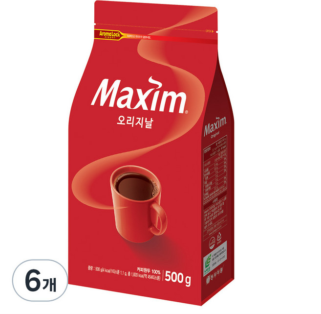 Maxim 麥心 原味咖啡, 500g, 1入, 6個