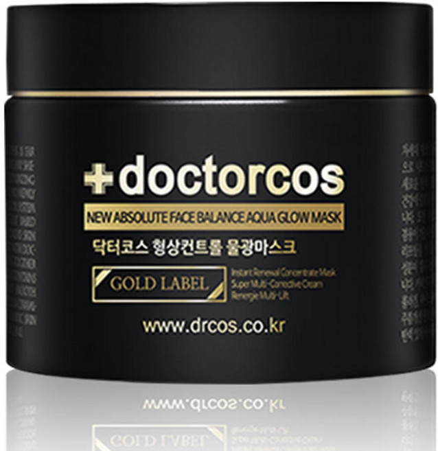닥터코스 형상 컨트롤 아쿠아 글로우 골드라벨 물광 마스크 팩, 110ml, 1개