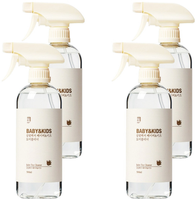 살림백서 베이비 앤 키즈 토이클리너, 500ml, 4개