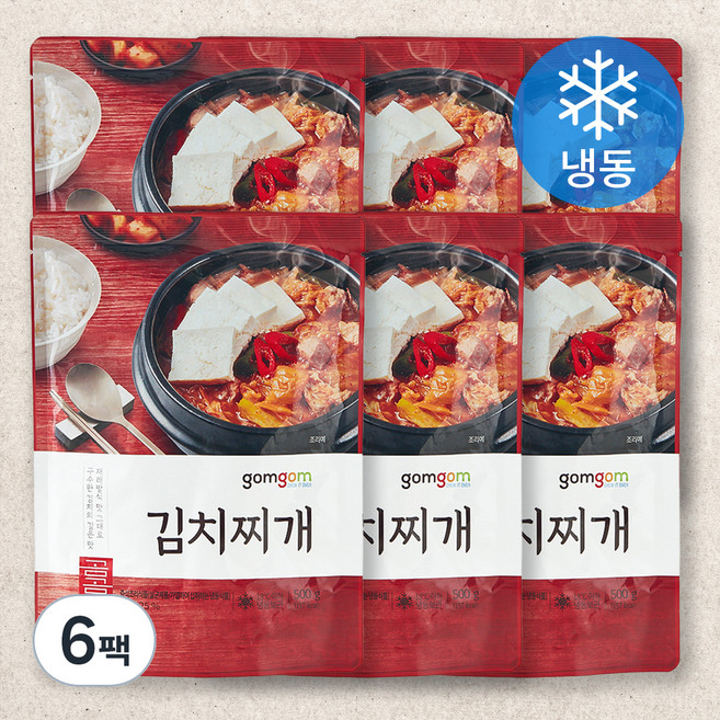 곰곰 김치찌개 (냉동), 500g, 6팩