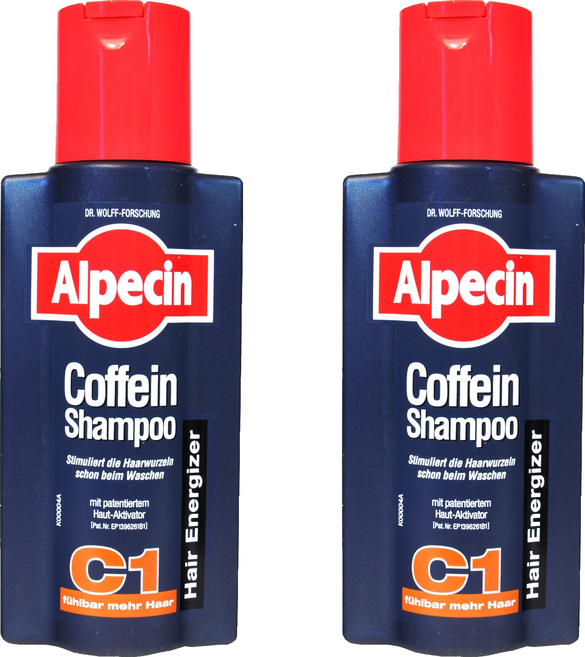 Alpecin 咖啡因洗髮露 C1 強健髮根 活絡頭皮 豐盈髮絲 德國製造, 250ml, 2瓶