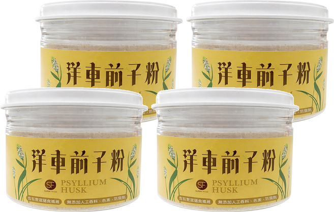 SUPER FOOD 洋車前子粉, 100g, 4個