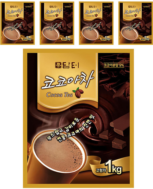 담터 코코아차 분말, 1kg, 1개입, 5개