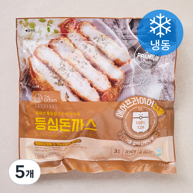 더오담 등심 돈까스 (냉동), 390g, 5개