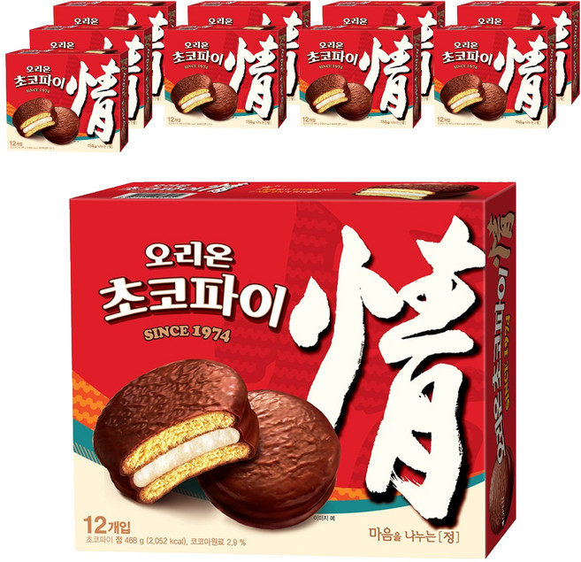 오리온 초코파이 정, 468g, 10개