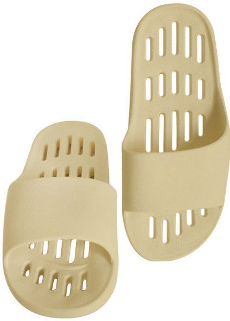 샤바스 국내산 부드러운 플랫 물빠짐 욕실화, 샌드베이지, 1개