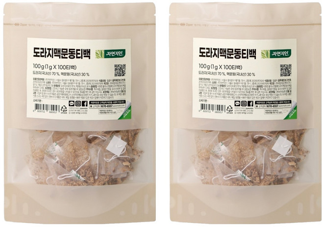 자연지인 도라지 맥문동 티백, 1g, 100개입, 2개
