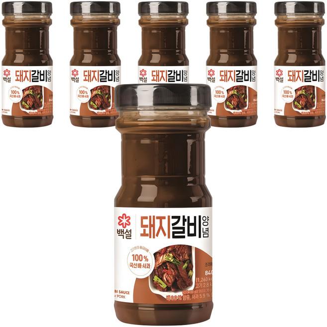백설 돼지갈비 양념, 840g, 6개