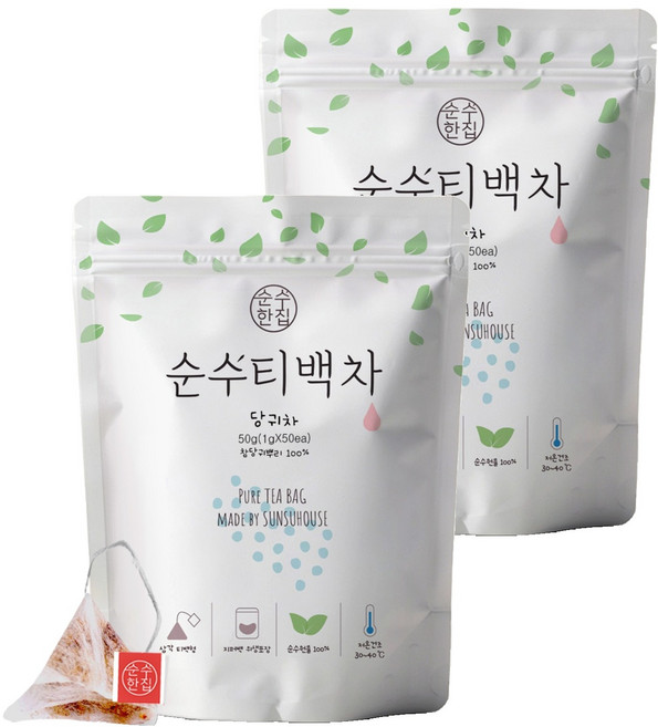 순수한집 당귀차 삼각티백, 1g, 50개입, 2개