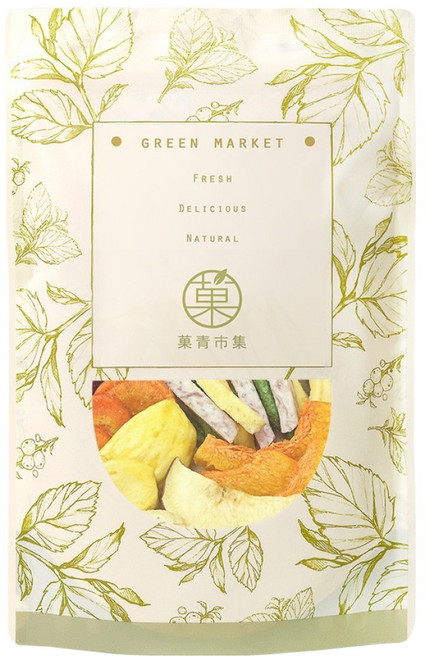 Green Market 菓青市集 綜合蔬果脆片, 180g, 1包