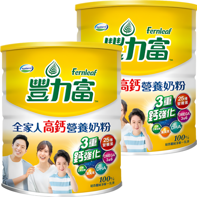 Fernleaf 豐力富 全家人高鈣營養奶粉, 2.2kg, 2罐