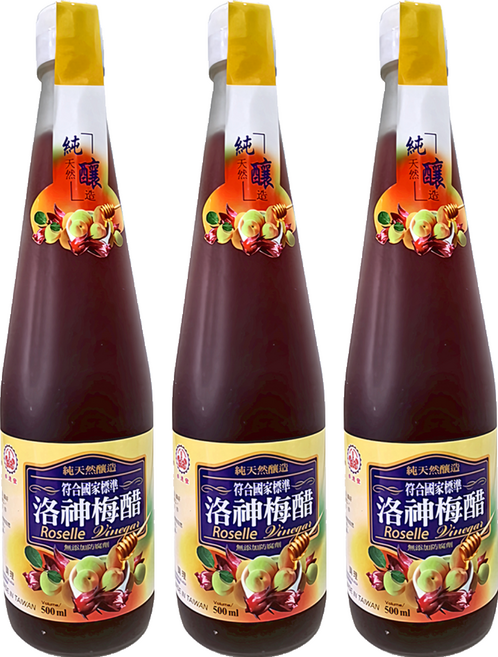 崇德發 洛神梅醋, 500ml, 3瓶