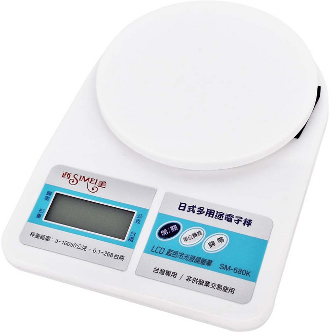 SIMEI 西美 日式多用途液晶電子秤, SM-680K, 1台