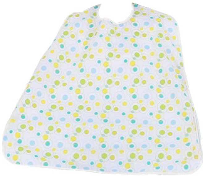 클린유니폼 방수 성인용 턱받이 벨크로형, 옐로우원형, 1개