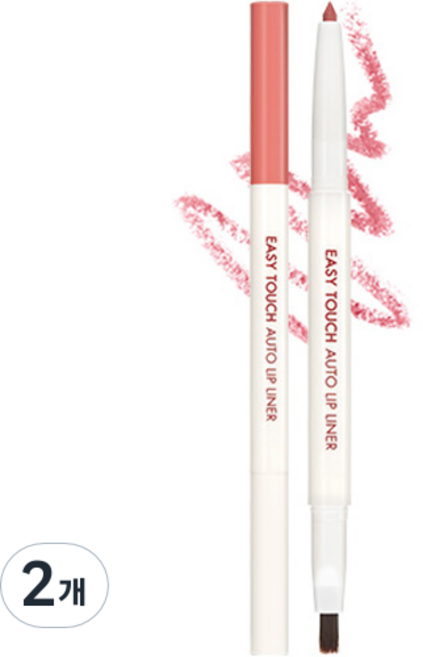 토니모리 이지터치 오토 립라이너 0.2g, 02 로즈 핑크, 2개