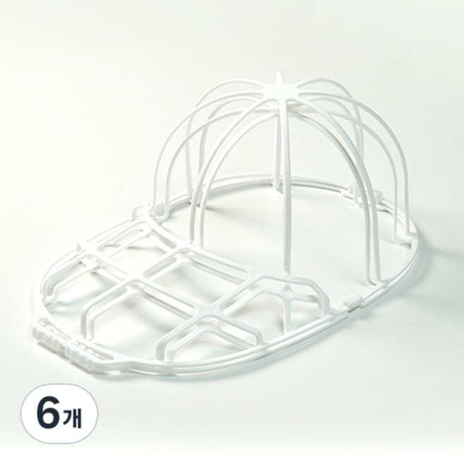 코멧 홈 변형방지 모자 세탁 보관망, 화이트, 6개