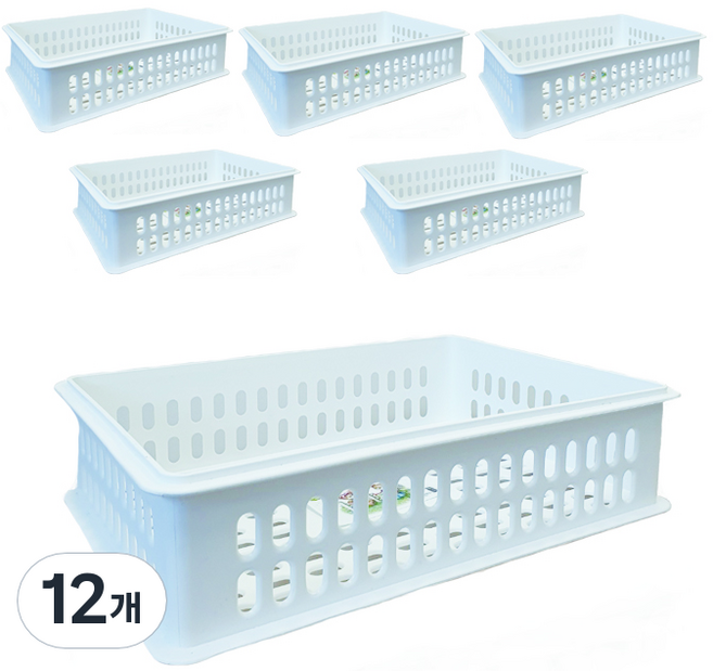 데코즈인 데코 A4 시스템 바구니, 화이트, 12개