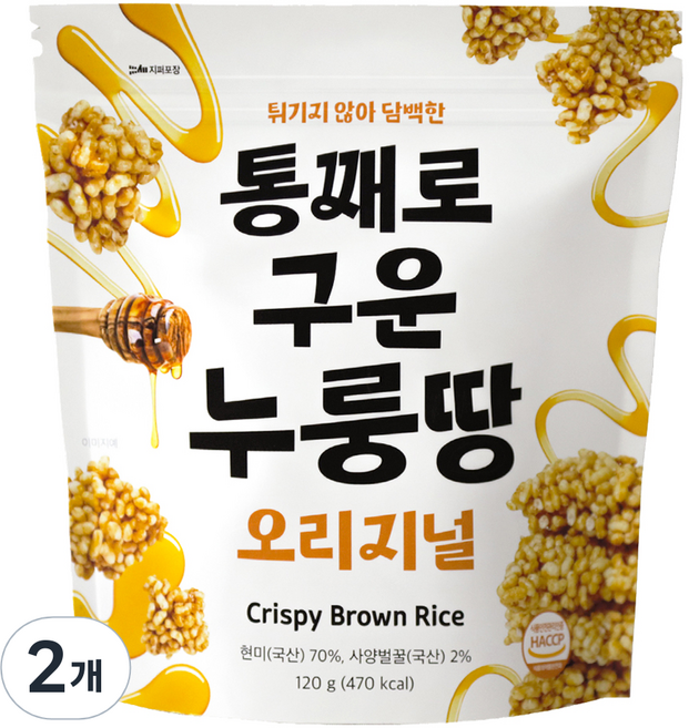 태광선식 일일곡식 누룽땅 오리지널, 120g, 2개