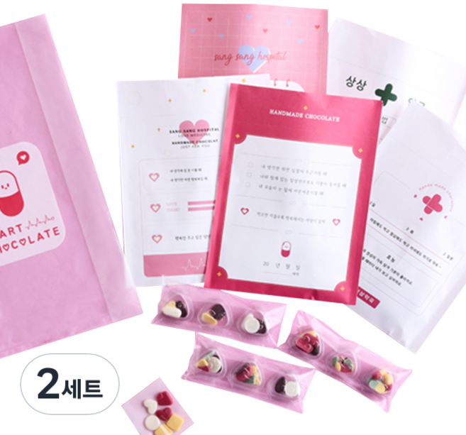 상상앤드 사랑의 묘약 발렌타인데이 초콜릿 만들기 세트, 12종, 2세트