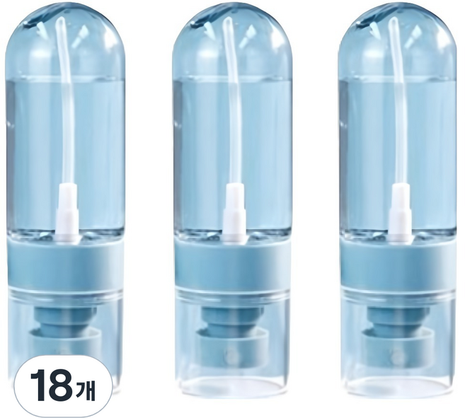 리빙여왕 초미세 나노 미스트 스프레이 분무기 공병 60ml, 18개, 스카이블루