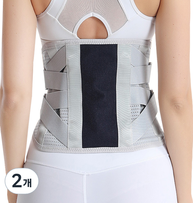 메디칼코어 이중 고정 탄력 허리보호대 WB-116, 2개