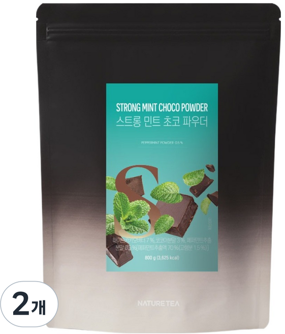 네이쳐티 스트롱민트초코 파우더, 2개, 1개입, 800g