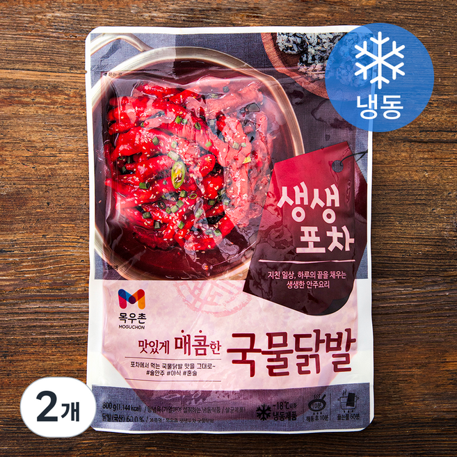 목우촌 생생포차 국물닭발 (냉동), 800g, 2개
