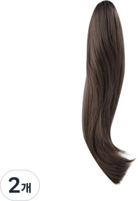 핑크에이지 포니즈테일 슬림핀 루시 렉스사, CB1 초코브라운, 2개