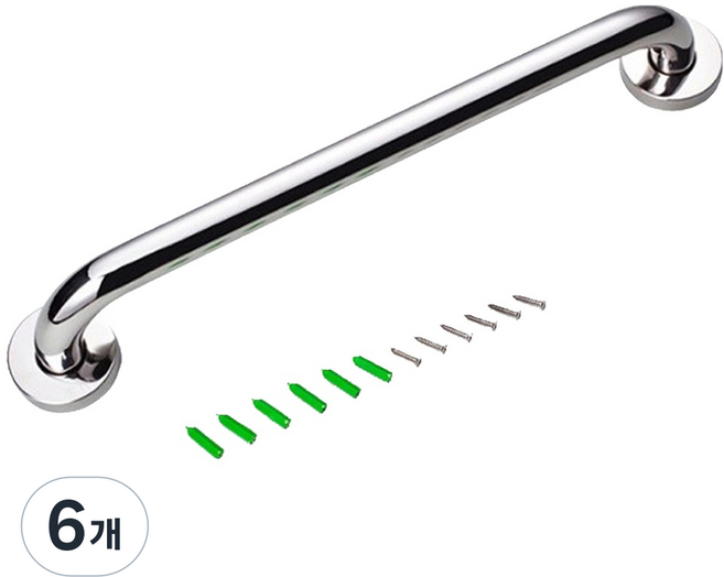 공구엔 스테인레스 안전 보조 손잡이, 6개, 실버