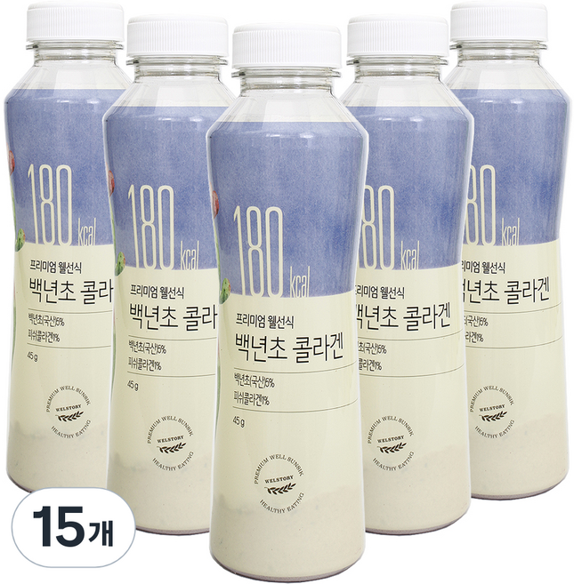 삼성웰스토리 프리미엄 웰선식 백년초콜라겐, 15개, 45g