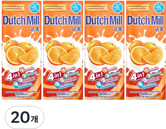 Dutch Mill 優格飲 橘子口味, 180ml, 20入