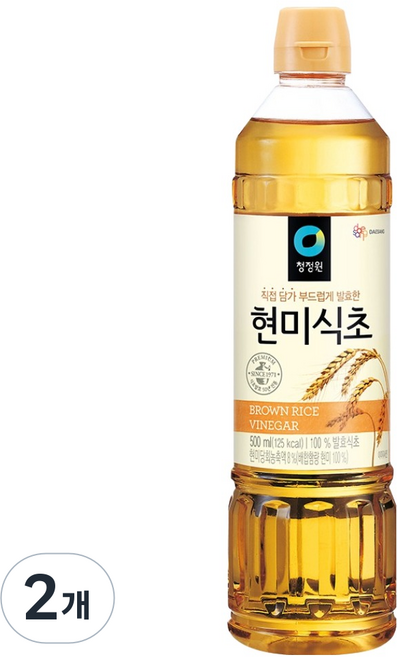 청정원 현미식초, 2개, 500ml