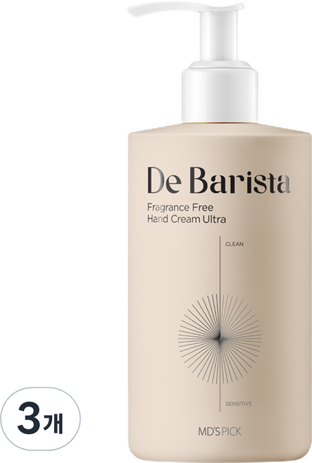 엠디스픽 드 바리스타 울트라 핸드크림 무향, 300g, 3개