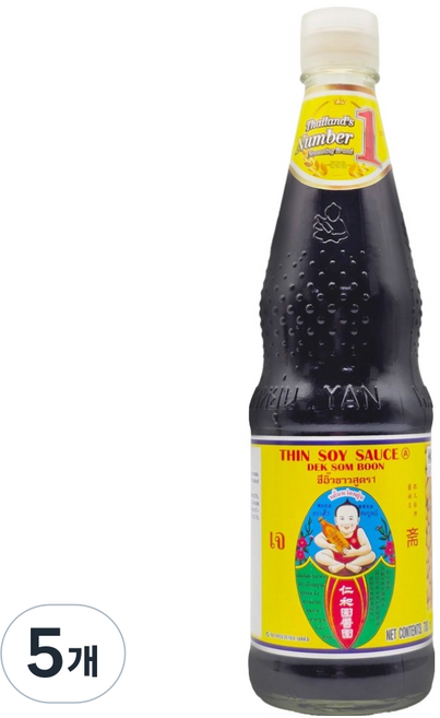헬시보이 씬 소이 소스 태국 간장, 700ml, 5개