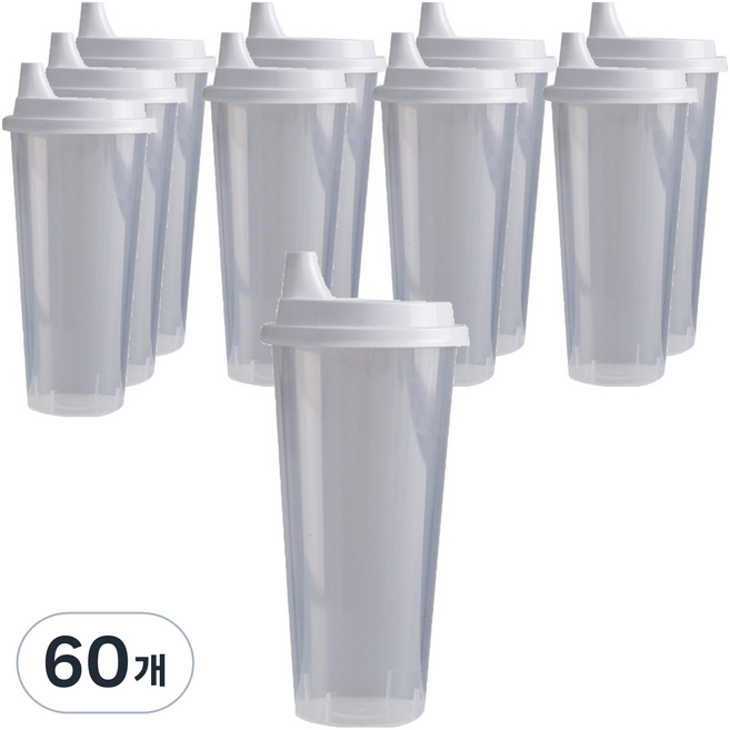 바나나빌딩 일상곳곳 다회용 밀폐용기 물컵, 60개, 700ml