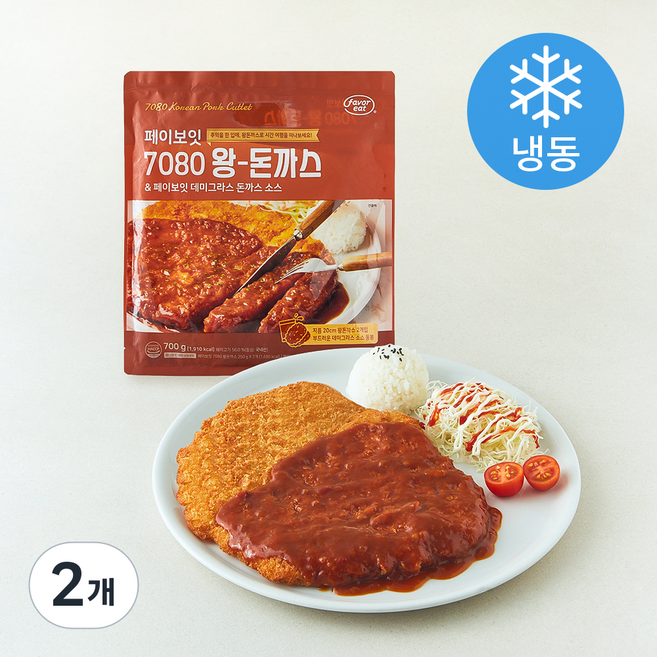 페이보잇 7080 왕돈까스 (냉동), 700g, 2개