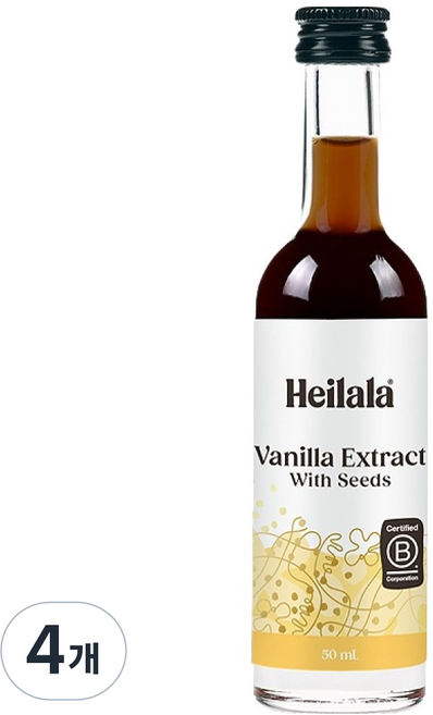 헤이라라 바닐라 익스트랙 위드 씨드, 4개, 50ml