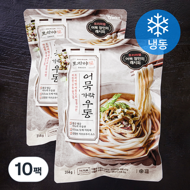 오프라이스 포차야 어묵가락우동 (냉동), 314g, 10팩