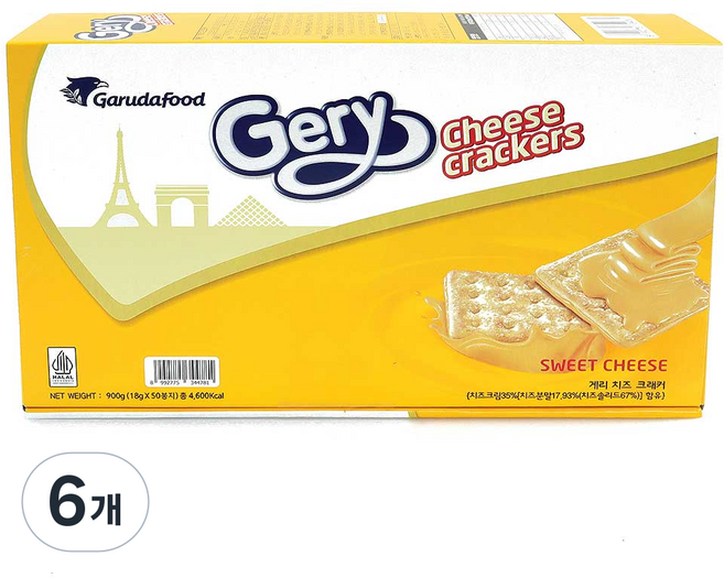 게리 치즈 크래커, 900g, 6개