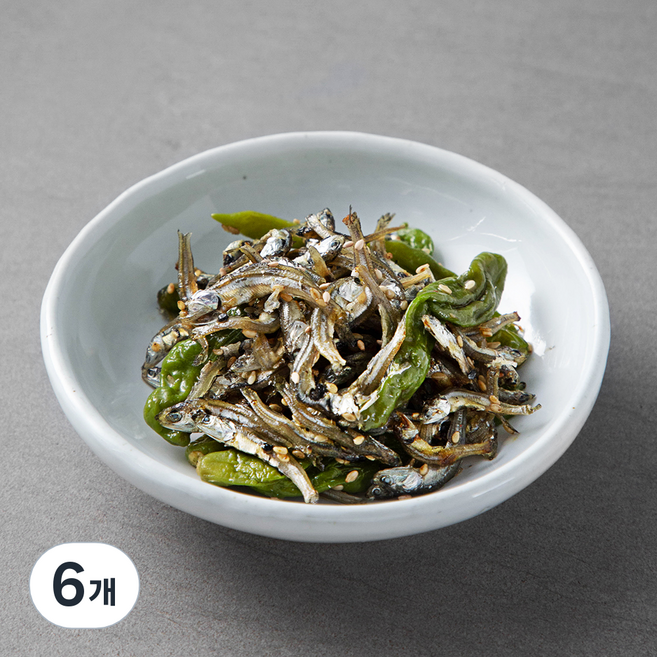 반찬천국 꽈리고추멸치, 160g, 6개