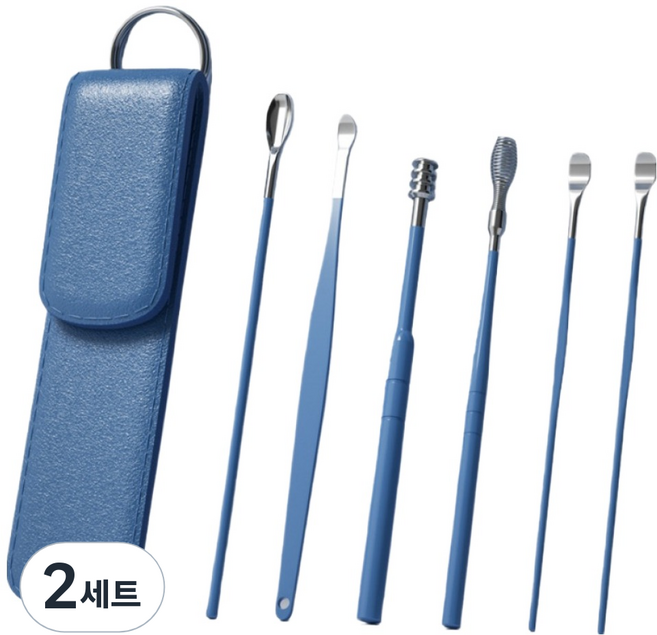 브랜디온 부드러운 귀이개 블루 6종 세트, 2세트